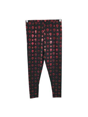 WeLoveFine World of Warcraft Womens Leggings Horde Logo Print Black Red M